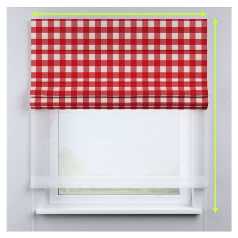 Dekoria Římská roleta Duo, tmavě červená kostka velká, Quadro, 136-18