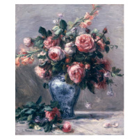 Obrazová reprodukce Vase of Roses, Pierre Auguste Renoir, 33.3 × 40 cm