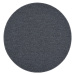 Vopi koberce Kusový koberec Nature antracit kruh - 120x120 (průměr) kruh cm