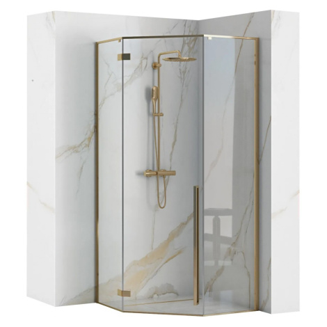 Sprchový kout Rea DIAMOND 90x90 cm zlatý
