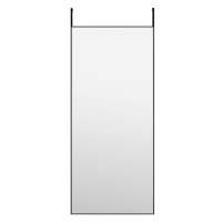 Shumee Na dveře černé 40 × 100 cm sklo a hliník