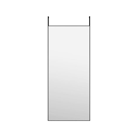Shumee Na dveře černé 40 × 100 cm sklo a hliník