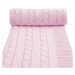 Růžová pletená dětská deka s podílem bavlny T-TOMI Spring, 80 x 100 cm