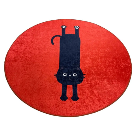 L'essentiel Koupelnový kobereček KITTY 100 cm červený
