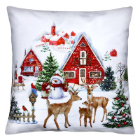 Vánoční polštář XMAS MOOD 40x40 cm Mybesthome Varianta: Povlak na polštář s antialergickou proší