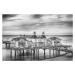 Fotografie BALTIC SEA Sellin Pier during sunrise | monochrome, Melanie Viola, (40 x 26.7 cm)