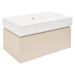 Koupelnová skříňka s umyvadlem SAT Feel 80x30x46 cm pískově béžová mat SATFEEL80BEU2