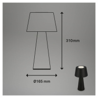 Briloner LED stolní lampa Kihi s dobíjecí baterií, černá