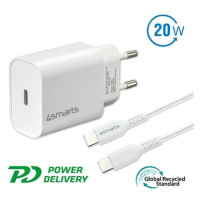 4smarts Wall Charger VoltPlug PD 20W and USB-C to USB-C Cable 1.5m white