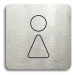 Accept Piktogram "WC ženy III" (80 × 80 mm) (stříbrná tabulka - černý tisk bez rámečku)