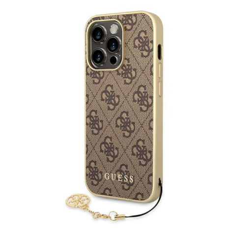 Guess hard silikonový kryt iPhone 15 PRO 6.1" brown 4G Charms Collection