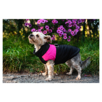 Vsepropejska Slim-rainy obleček pro psa na zip Barva: Černo-růžová, Délka zad (cm): 30, Obvod hr