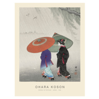 Obrazová reprodukce Geisha in the rain (Special Edition) - Ohara Koson, 30 × 40 cm