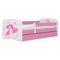 Dětská postel Babydreams+SZ růžová 80x180 Víla 1