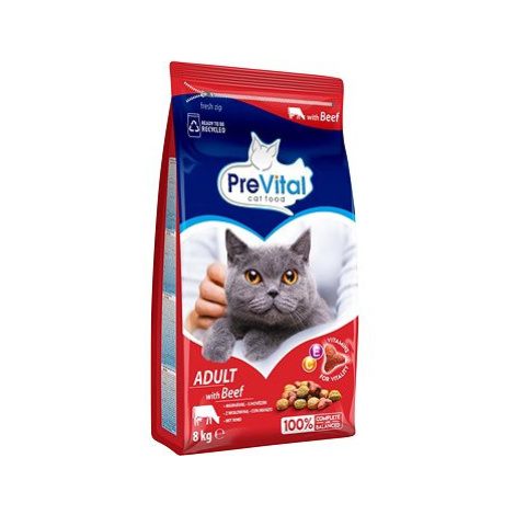 PreVital granule s hovězím pro dospělé kočky 8 kg