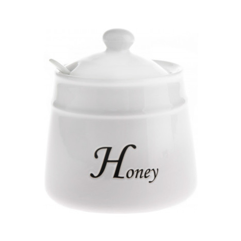 Dóza na med se lžičkou Honey, bílá keramika Asko