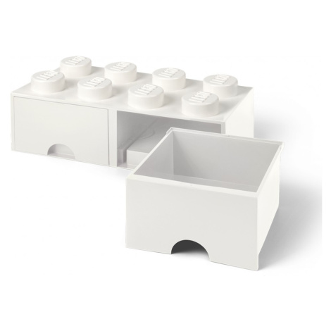 Lego® úložný box 250x502x181 se šuplíky bílý