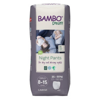 BAMBO Dreamy Night Pants Kalhotky plenkové jednorázové Girls 8-15 let (35-50 kg) 10 ks
