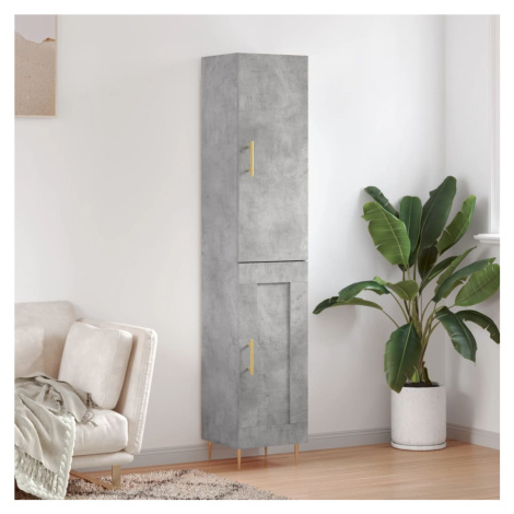 vidaXL Skříň highboard betonově šedá 34,5x34x180 cm kompozitní dřevo