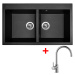 Sinks AMANDA 860 DUO Metalblack + Vitalia