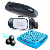 Brýle Vr 3D 360 Stupňů+gamepad+hra Šachy Magnetické Kaménky