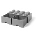 Úložný box LEGO, 2 šuplíky, velký (8), šedá - 40061740