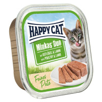 Happy Cat Minkas Duo paštika, drůbež a jehněčí 16 × 100 g