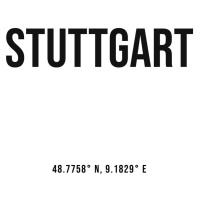 Ilustrace Stuttgart simple coordinates, Finlay & Noa, (30 x 40 cm)