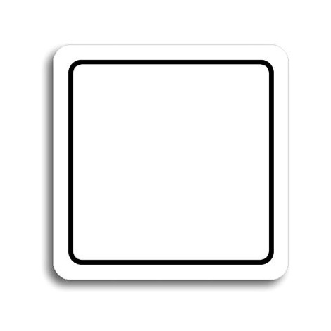 Accept Piktogram "prázdný s linkou" (80 × 80 mm) (bílá tabulka - černý tisk)