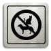 Accept Piktogram "zákaz vstupu se zvířaty" (80 × 80 mm) (stříbrná tabulka - černý tisk)