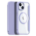 DUX DUCIS Skin X Pro flipové kožené pouzdro pro iPhone 15 Purple