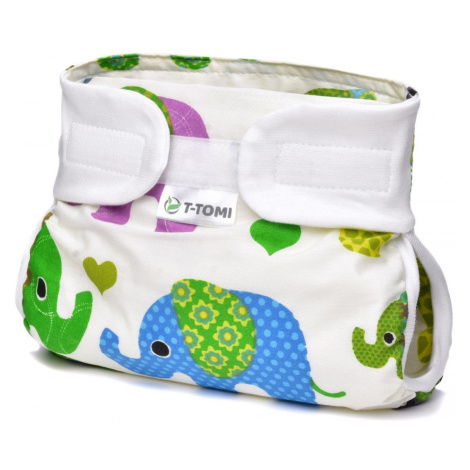 T-Tomi Ortopedické abdukční kalhotky suchý zip - green elephants 5 - 9 kg