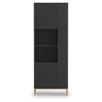 GAB Vitrínová skříň PAULA WI70, Černý jasan 70 cm