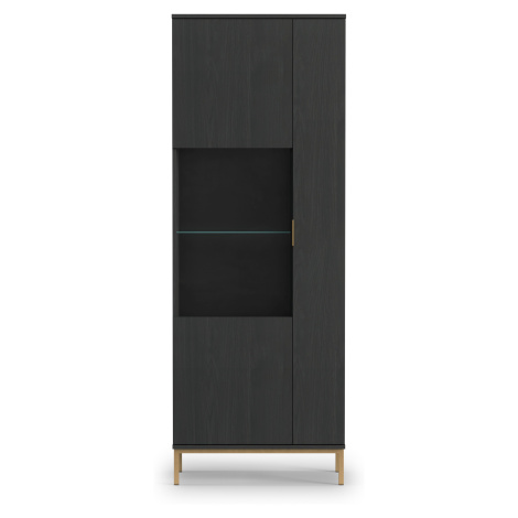 GAB Vitrínová skříň PAULA WI70, Černý jasan 70 cm GAB nábytek