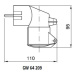 Adaptér domovní vidlice / CEE zásuvka GEWISS GW64209 230V/16A IP44