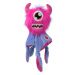 Hračka Dog Fantasy Monsters chlupaté strašidlo s dečkou 28cm růžové