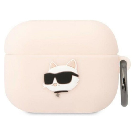 Karl Lagerfeld 3D Sil NFT Choupette pouzdro Apple Airpods Pro růžové