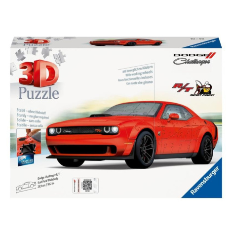 3D Puzzle: Dodge Challenger R/T Scat Pack Widebody108 dílků RAVENSBURGER