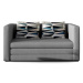 Nejlevnější nábytek Rozkládací pohovka Uviforme 02 s dekorativními polštáři, světle šedá látka
