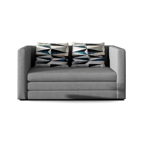 Nejlevnější nábytek Rozkládací pohovka Uviforme 02 s dekorativními polštáři, světle šedá látka