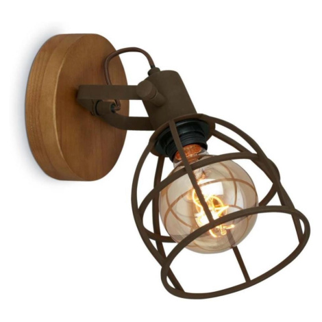 Briloner 2670-014 - Nástěnné bodové svítidlo RETRO 1xE27/25W/230V hnědá 2670-014