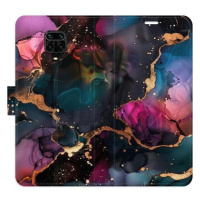 iSaprio Flip pouzdro Dark Marble pro Xiaomi Redmi Note 9 Pro / Note 9S