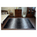 Dywany Lusczow Kusový koberec Shaggy SPACE 3D WILL černý / šedý