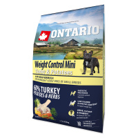 ONTARIO Dog Mini Weight Control Turkey & Potatoes 2.25 kg