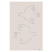 Ilustrace Two Doves, Studio Collection, 26.7x40 cm