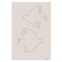 Ilustrace Two Doves, Studio Collection, 26.7 × 40 cm