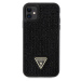 Zadní kryt Guess Rhinestones Triangle Metal Logo pro Apple iPhone 11, černá