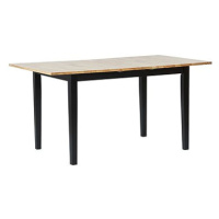 Rozkládací jídelní stůl 120/150 x 80 cm světlé dřevo s černou HOUSTON, 251850