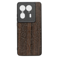 Dřevěné Pouzdro Bewood pro Motorola Edge 50 Ultra Aztécký Kalendář Ziricote