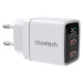 GaN Choetech PD6051 2x USB-C PD 35W síťová nabíječka s displejem - bílá